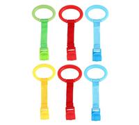 CHICAMPERA 6pcs Walking Helper Rings Pull Up Rings for Playpen Sturdy Support for Standing Practice Easy Installation for Various Surfaces for Walking Exercises