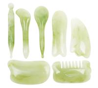 CHICAMPERA 7pcs Gua Sha Massager Gua Sha Tool 3.93x2.16x0.31in Artificial Resin Mixed Style Facial Massage Beneficial to Skin Beauty for Friends and Family Full Body Use Assorted style