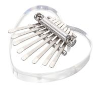 CHICAMPERA 8-tone Mini Thumb Piano Kalimba for Beginners, Compact Acrylic Finger Piano Heart-shaped Design, Small Portable Musical Instrument for Travel and Music Play