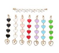 CHICAMPERA 8PCS Creative DIY Phone Case Pendant Chain Beaded Phone Hanging Chain with Elegant Love Design Removable and Easy to Install for Handcrafting and Gifting Special Occasions