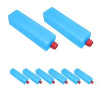 CHICAMPERA 8pcs Reusable Blue Ice Packs for Air Conditioner and Cooler, Compact and Portable Pe Cooling Blocks 16.5x4x3.8cm, for Picnics and Beach Freezer Packs to Keep Beverages and Drinks