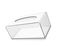 CHICAMPERA Acrylic Tissue Dispenser Box Holder with Rectangular Shape, Multifunctional Use to Keep Tissues Dry, Stylish and Simple Design Suitable for Office and Home Decor