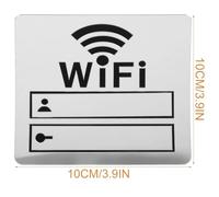 CHICAMPERA Acrylic Wifi Password Sign for Restaurants and Bedrooms, Silver DIY Design with Personalization, Writable Hotel Wifi Signage Board for Wireless Network Display