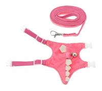 CHICAMPERA Adjustable Anti-escaping Ferret Leash with Short Plush and Non-woven Fabrics, Decorative Small Pet Leash Kit for Walking and Outdoor Use