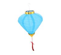 CHICAMPERA Antique Style Decorative Lantern Blue Diamond Vietnamese Pendant for Spring Festival Celebration Outdoor and Indoor Street Passage Night Scene Decor