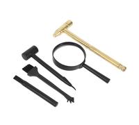 CHICAMPERA Archaeology Excavation Tool Kit with Hammer Brush and Magnifier Geology Rock Digging for Stem Science Learning and Pretend Play Portable and Authentic Educational