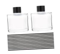 CHICAMPERA Aroma Diffuser Bottles with 50Ml Essential Oil Volatile Bottles and Black Diffuser Sticks Refillable for Home, Spa and Meditation
