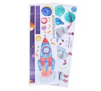 CHICAMPERA Astronaut Height Sticker Growth Chart Removable Wall Decal Boys and Girls Space Theme Bedroom Living Decor Height Measure Sticker