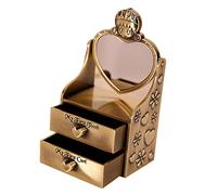 CHICAMPERA Baby Tooth and Curl Keepsake Box for Infants, Metal Drawer Storage Case for First Teeth and Hair, Baby Shower in Antique Green