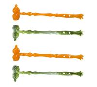 CHICAMPERA Back Massagers Massage Hammers Made of Sturdy Pp Material Gourd 4pcs Portable Multifunctional with Smooth and Beautiful Surface, for Promoting Blood Circulation and Random Color