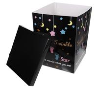 CHICAMPERA Balloon Box Safe and Practical Design to Create a Happy Atmosphere with Delicate Paper Material and Proper Capacity in Black Gender Reveal for Party Decor Use for Gender Reveal