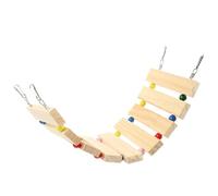 CHICAMPERA Beige Bite-resistant Ladder for Small Pets and Hamsters Made from Synthetic Material, Safe and Sturdy Climbing Accessory for Cage Physical Activity
