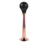 CHICAMPERA Brass Finish Bugle-shaped Air Horn with Rubber Bulb Hand Pump, High Decibel Loud Safety Warning Horn for Mining Safety Signal and Railway Patrol Emergency Use