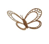 CHICAMPERA Brown Butterfly Wicker Wall Art Made of Iron and Vine Strong Maintains Original Shape and Colour Boho Vintage Style Wall Sculpture for Farmhouse Or Coastal Environment
