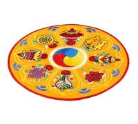 CHICAMPERA Buddhist Sound Bowl Cushion Pad Delicate Embroidery Mat for Tibetan Singing Bowl Meditation and Rituals