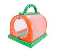 CHICAMPERA Bug Catching with Colorful Mesh Cage Tweezers Magnifier Portable Insect Holder for Outdoor Exploration Observation Learning Suitable for Boys and Orange Green