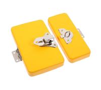 CHICAMPERA Busy Board DIY Parts Yellow Door Hasp Latch Sensory for Fine Motor Skills Development Early Education Hand-eye Coordination Montessori Activity Accessory