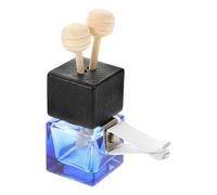 CHICAMPERA Car Air Freshener Diffuser Bottle Elegant Essential Oil Diffuser for Auto Vent Stylish Black Cap with Gradient Blue Glass Quick Installation for Inviting Atmosphere for Car