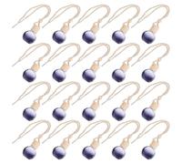 CHICAMPERA Car Perfume Bottles with Cotton Rope Hanging Air Freshener Diffusers Black Glass 20pcs 8ml Capacity and Creating a Romantic Atmosphere for Car Decoration