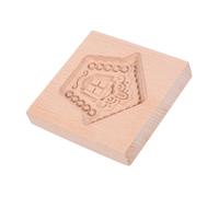 CHICAMPERA Carved Wooden Cookie Mold Beech Wood Embossed Christmas House Biscuit Stamp Baking Tool for DIY Holiday Cookies and Fondant Decorating