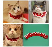 CHICAMPERA Cat Neckerchief Small Size 20-25cm Pet Bib Scarf Collar for Cats 5-8lbs Saliva Towel Soft Scarf Collar Suitable for Daily Wear and Travel