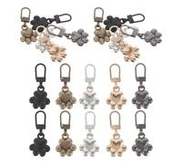 CHICAMPERA Cat Paw Metal Zipper Pull Extensions 20pcs Detachable Zip Pull Tabs for Jackets and Backpacks Smooth Use for and People with Short Nails