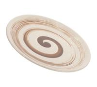 CHICAMPERA Ceramic Serving Plate with Spiral Pattern, Embossed White Dinner Plate for Restaurants and Coffee Shops, Easy to Clean and Store Multi-Function Dessert Dish
