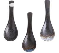 CHICAMPERA Ceramic Spoon 3pcs Japanese Style Kitchen Utensil Functional Smooth Surface Suitable for Home and Restaurant