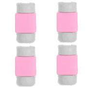 CHICAMPERA Charging Cable Protector Saver Pink Metal and Aluminum Material 4pcs 5 5s 6 6s Absorbs Impacts and Reduces Risk of Fraying, Protective Wire Cover for Smartphone for Daily Use