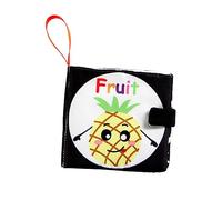CHICAMPERA Cloth Book Crinkle Educational Toy for High Contrast Design for Visual and Washable for Early Learning