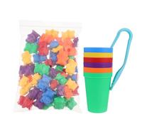 CHICAMPERA Colorful Educational Plaything for Rainbow Weights with Clip Kindergarten Math Tool for Early Learning