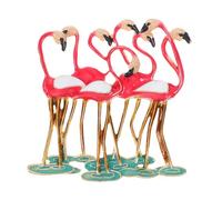 CHICAMPERA Creative to Pin Shaped Flamingos Pink Brooch Women for Alloy with Easy Clip Feature Accessory Party Clothes for Daily Wearing and Weddings