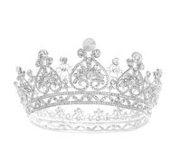 CHICAMPERA Crown Lightweight and Wedding Headdress for Crystal Elegant Bride, Silver Alloy Sparkling Jewelry Decoration with Color-fast Finish, Chic Vintage Style Engagement for Women