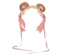 CHICAMPERA Cute Hair Accessory Lolita Headband with Plush Bear Ears, Lightweight and Soft Polyester for Women and Teens, for Costume Cosplay and Party Events