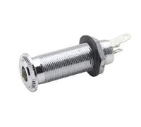 CHICAMPERA Cylinder Electric Guitar Input Jack Silver Metal Mono Barrel Socket with Non-burr Surface and Convenient Installation for Electric Guitar and Bass