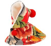 CHICAMPERA Data Red Parrot Cape for Pet Birds Practical Polyester-cotton and Velvet Outerwear to Keep Birds Warm in Cold Weather for Parrots