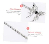 CHICAMPERA Delicate Alloy Butterflies Hairpin Hair Stick for Women Teens Chignon Pin for Bun Hairstyles Fashion Hair Decor Accessory Suitable for Styles