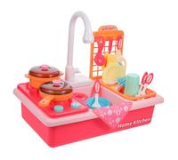 CHICAMPERA Dishwasher Set Electric Pretend Kitchen Sink Playset for Boys No Battery Required Engaging Water Flow Develops Creativity Skills Fun Kitchen Accessories for Ages