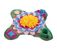 CHICAMPERA Dog Snuffle Mat Slow Feeding for Dogs and Pets Canvas Material Flower Shape Abrasion Resistant Interactive Sniffing and Playing Mat to Reduce Anxiety and Boredom