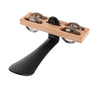 CHICAMPERA Double Row Jingle Tambourine Mini Foot Heel Percussion Instrument for Folk Music, Small Metal Shakers Suitable and Party Performances