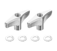 CHICAMPERA Drum Hardware Replacement Kit Wing Nuts Metal Butterfly Screw Quick Disassembly Tight and Secure Bond 1.45x0.79x0.43in Silver Hardware Nuts and Cymbals Suitable for Novice Drummers