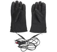 CHICAMPERA Electric Heated Gloves for Men and Women with 4-level Temperature Control 12v Motorcycle Hand Warmers Black Pu and Cotton Material for Winter Rides