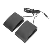 CHICAMPERA Electronic Drum Double Sustain Pedal with 3.5Mm Jack, Thickened Non-Slip Foot Pedal for Electric Piano and Keyboard Players