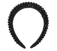 CHICAMPERA Elegant Black Crystal Hair Hoop Headband Beaded Rhinestones, Lightweight and Comfortable Hairband Accessories for Daily Use and Festivals