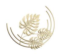CHICAMPERA Elegant Gold Metal Leaf Wall Decor for Living and Bedroom Iron Art Hanging Decoration with Fine Craftsmanship Nature Inspired Design for Home Garden Office Patio Balcony Display