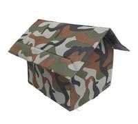 CHICAMPERA Elevated Outdoor Cat House Small Weatherproof Insulated Shelter with Camouflage for Winter Outdoor Cats and Stray Pets