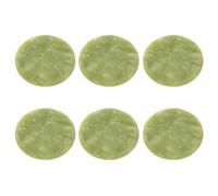 CHICAMPERA Eyelash Extension Tool Jade Stones Round 6pcs Eyelash Extension Glue Pallets Holder Made from Natural Ore for Hold Random Color for Personal and Professional Use