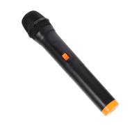 CHICAMPERA Fake Microphone Prop Simulation Mic with Orange Switch and Base for Stage Performance Cosplay Pretend Play Party Accessory