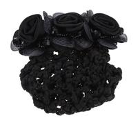 CHICAMPERA Flower Hair Bun Covers Hair Nets Simple Classic Style 2pcs with Fabric and Metal Material for Women Ballet Dancers for Cosplay and Casual Occasions