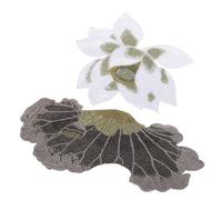 CHICAMPERA Flower Iron on Patches Stylish Peach Blossom Shape 2pcs Embroidered Floral Applique Polyester Material for Cover Holes in Clothes and Decorate Bags or Books